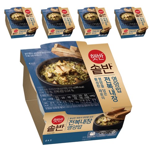햇반 솥반 전복내장 영양밥, 200g, 5개