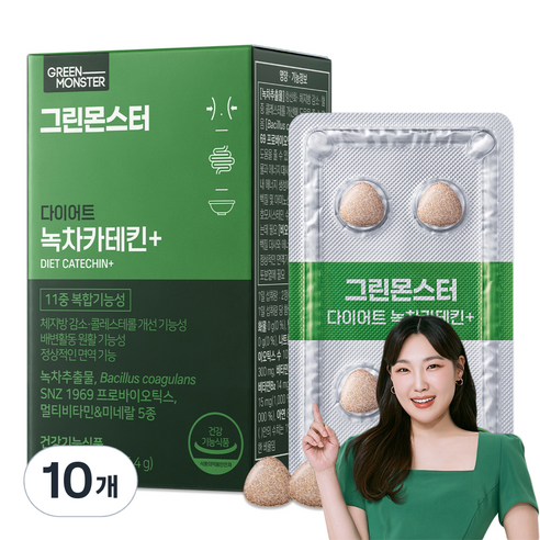 그린몬스터 녹차카테킨 플러스 다이어트식품, 28정, 10개