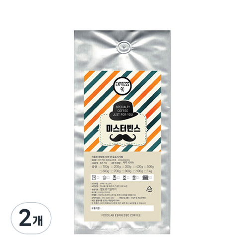 미스터빈스 EXPRESS 90 분쇄 커피, 프렌치프레스, 500g, 2개