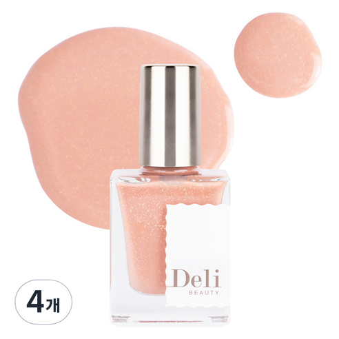 델리뷰티 딥시럽 루어인무드 네일컬러 글리터, MG11 글램펄 시나몬, 10ml, 4개