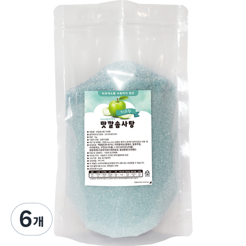 맛깔 솜사탕 설탕 사과향, 1kg, 6개