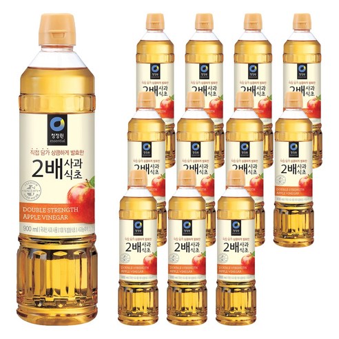 청정원 2배 사과식초, 900ml, 12개