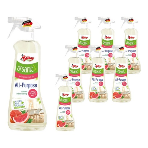 폴리보이 오가닉 다목적 실내 청소용 살균 세정제, 500ml, 8개