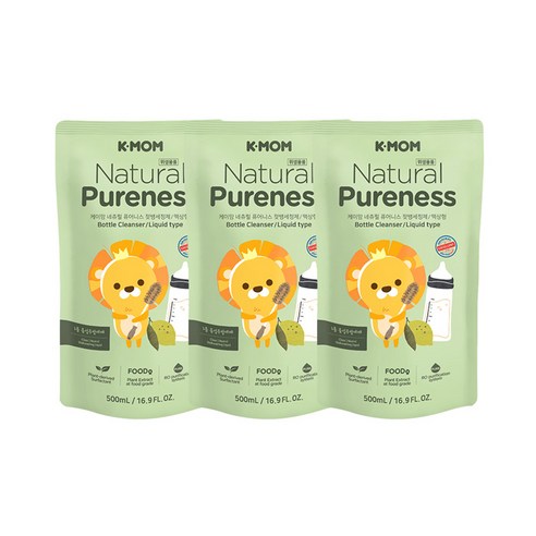 케이맘 퓨어니스 젖병세정제 액상형 리필, 500ml, 3개