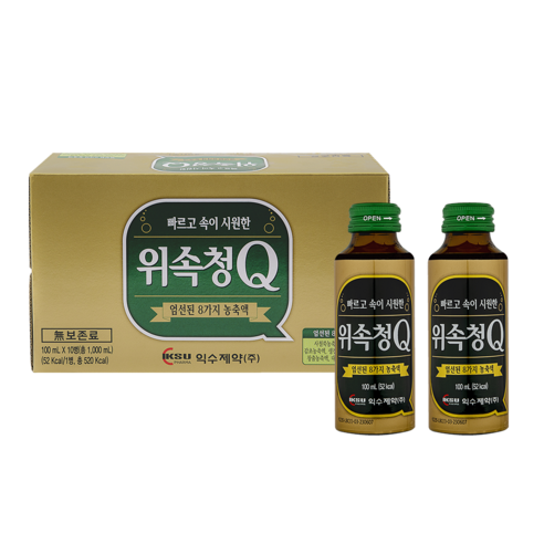 익수제약 위속청Q, 100ml, 10개