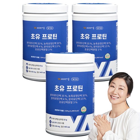 비타민마을 초유 프로틴 파우더, 3개, 504g