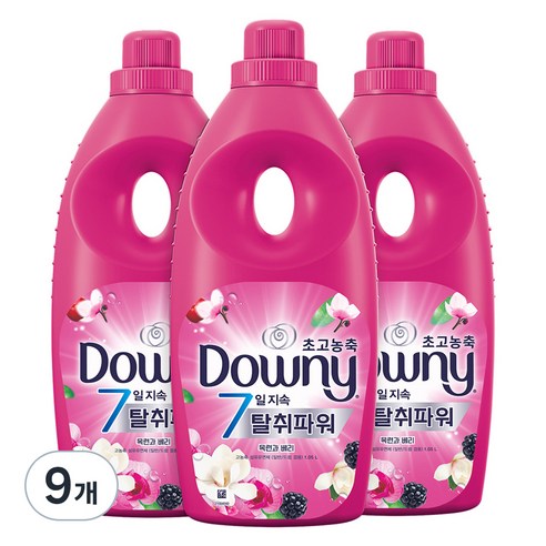 다우니 초고농축 섬유유연제 베리베리와 바닐라 본품, 2L, 3개