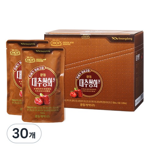 광동 대추쌍화, 100ml, 30개