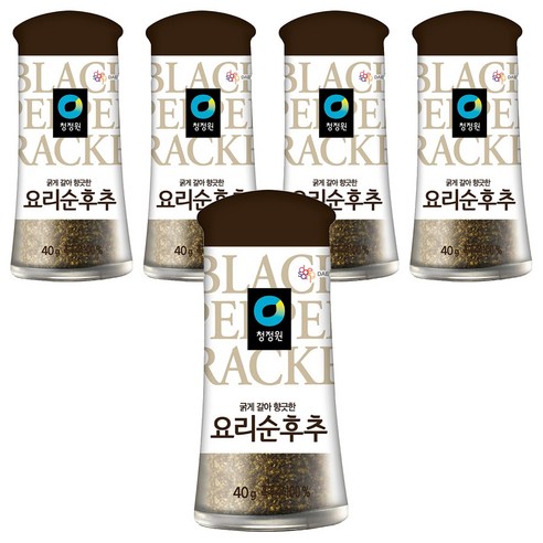 청정원 요리순후추, 40g, 5개