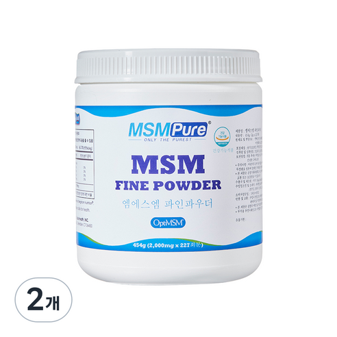 엠에스엠퓨어 MSM 식이유황 파인파우더, 2개, 454g
