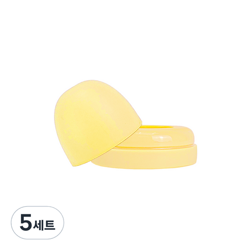 유비맘 시그니처 빨대컵 뚜껑세트, 5세트, 뚜껑+스크류(링), 바나나