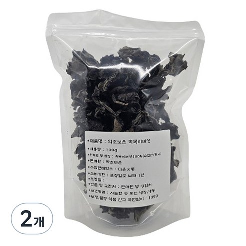 약초보은 건흑목이버섯, 100g, 2개