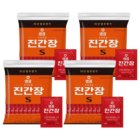 샘표 프리미엄 진간장 S 200p, 1.2L, 4개