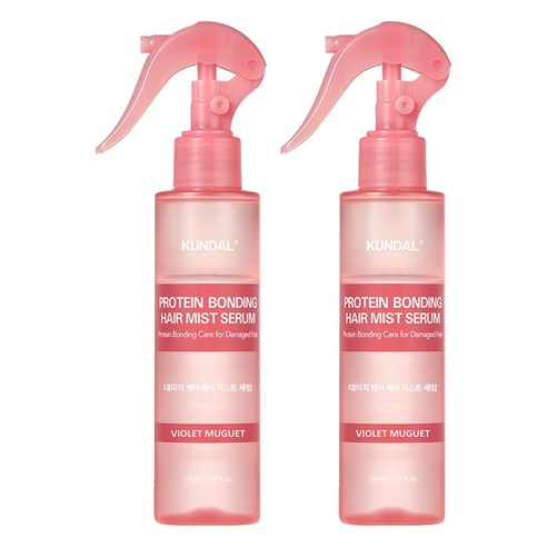 쿤달 프로틴 데미지 케어 헤어 미스트 세럼 바이올렛뮤게향, 150ml, 2개