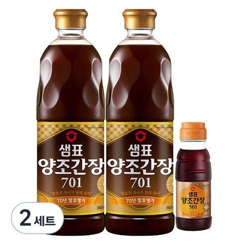 샘표 양조간장 701 860ml 2p + 501 150ml 1p, 2세트