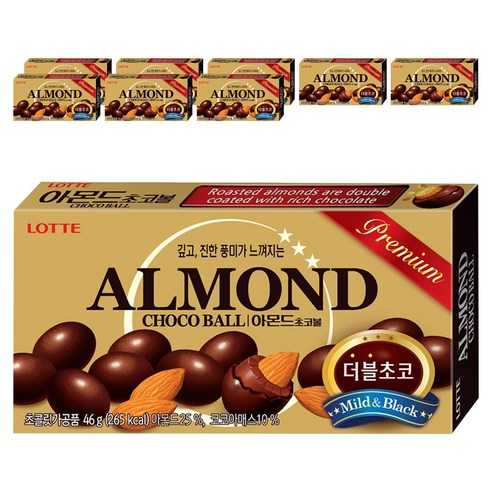 롯데웰푸드 아몬드 초코볼, 46g, 9개