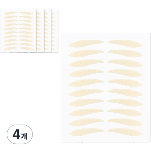 더분 깃털 라이트 단면 쌍꺼풀테이프 100p, 라이트C타입, 4개