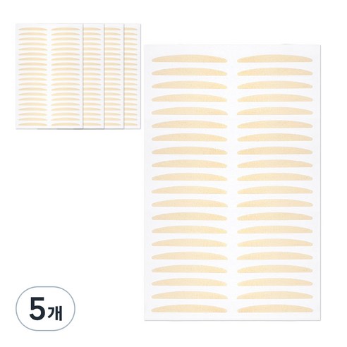 더분 깃털 라이트 단면 쌍꺼풀테이프 200p, 누드R타입, 5개