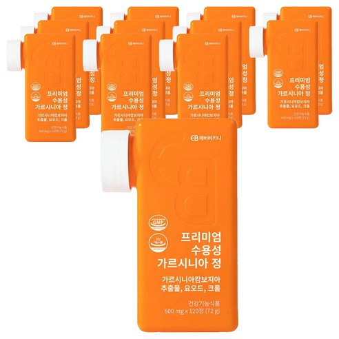 에버비키니 프리미엄 수용성 가르시니아 정 다이어트 보조제 72g, 120정, 12개