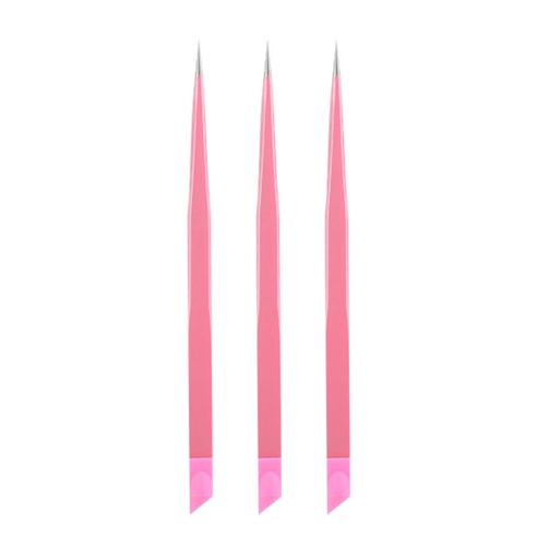 꾹꾹이 네일핀셋, 핑크, 3개