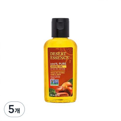데저트에센스 100% 퓨어 호호바오일, 59ml, 5개