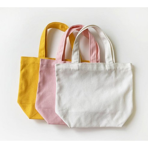 작지만 강력한 매력, 일상을 빛내는 무지 캔버스 미니 에코백