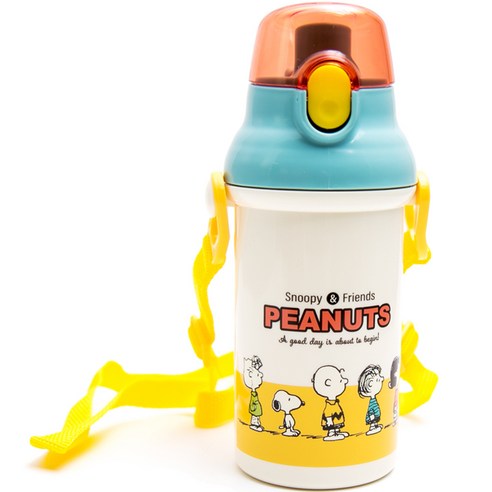 스케이터 원터치 투명 보틀, 그린 공룡, 480ml, 1개