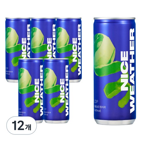 클룹 제로소다 청사과, 250ml, 12개