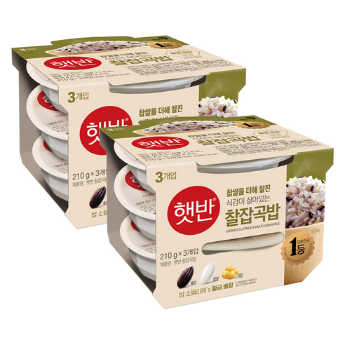 햇반 매일 찰잡곡밥, 210g, 6개