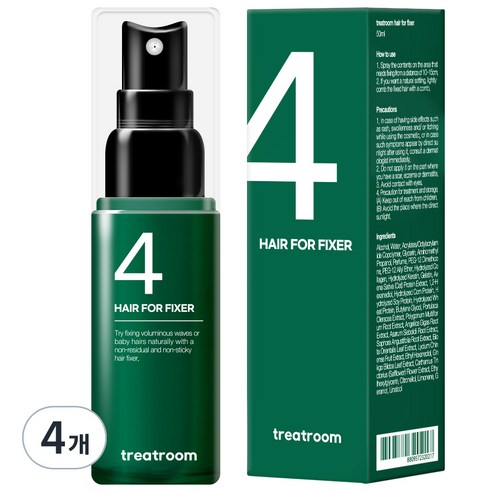 트리트룸 헤어포 픽서 스프레이, 50ml, 4개