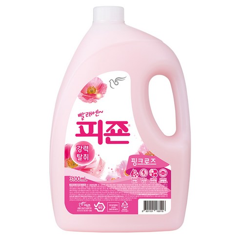 20L 용량의 피죤 섬유유연제 (핑크로즈 향) 1개 세탁용품