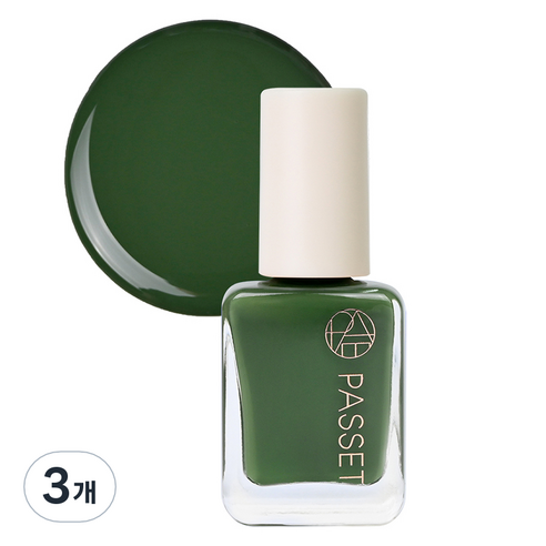 파셋 셀럽 네일컬러 폴리쉬 매니큐어, 63 카밍그린, 7ml, 3개