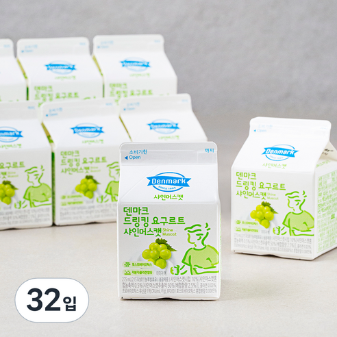 덴마크 드링킹 요구르트 샤인머스캣, 32입, 275ml