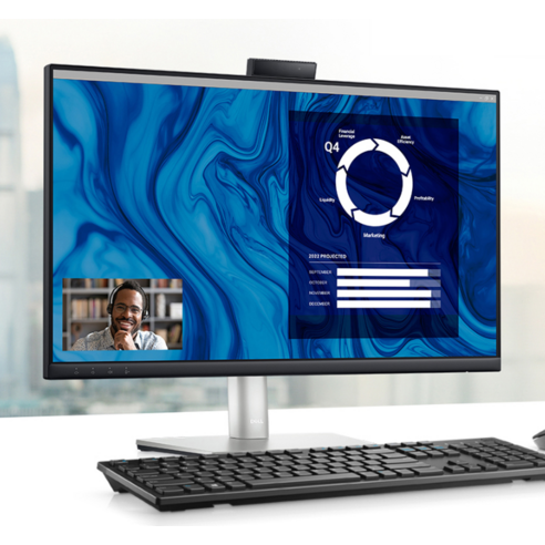 업무 생산성을 위한 필수 기기, 델 FHD IPS 화상회의 웹캠 모니터