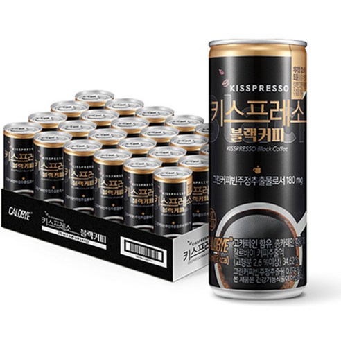 칼로바이 키스프레소 블랙커피, 240ml, 24개