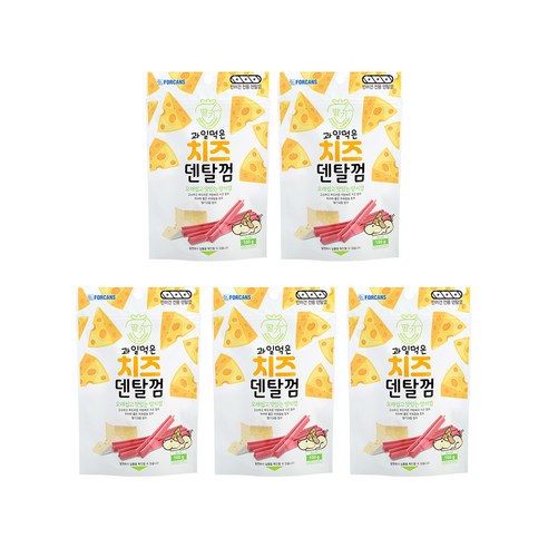 포켄스 강아지 과일먹은 치즈덴탈껌 100g, 딸기, 5개입