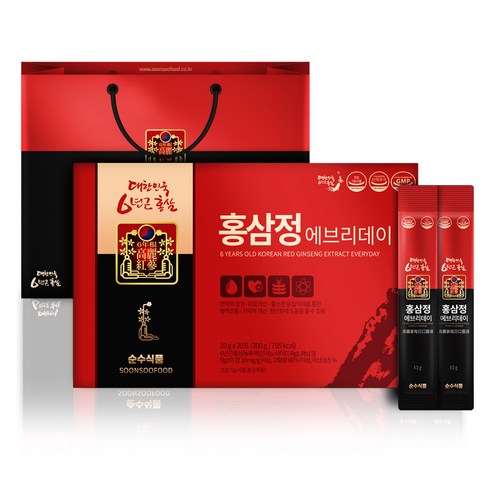 순수식품 6년근 홍삼정 에브리데이 + 쇼핑백, 0001 기본상품, 1개