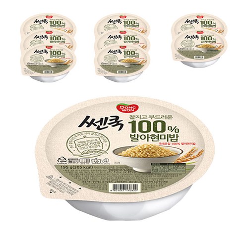 동원 쎈쿡 발아 현미밥, 195g, 9개