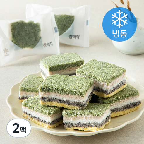창억떡 무지개설기 10입 (냉동), 500g, 2개