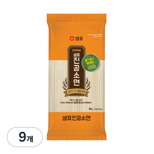 샘표 진공소면, 900g, 9개