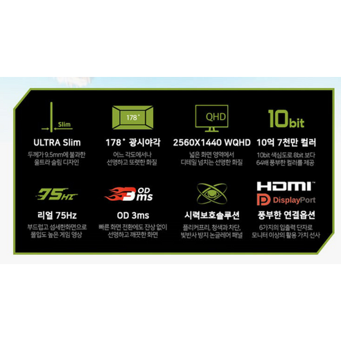 저렴한 가격대의 고성능 QHD 모니터