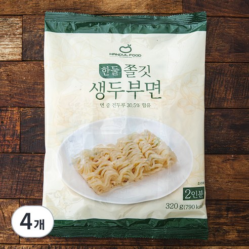 한둘푸드 쫄깃 생두부면 2팩, 320g, 4개