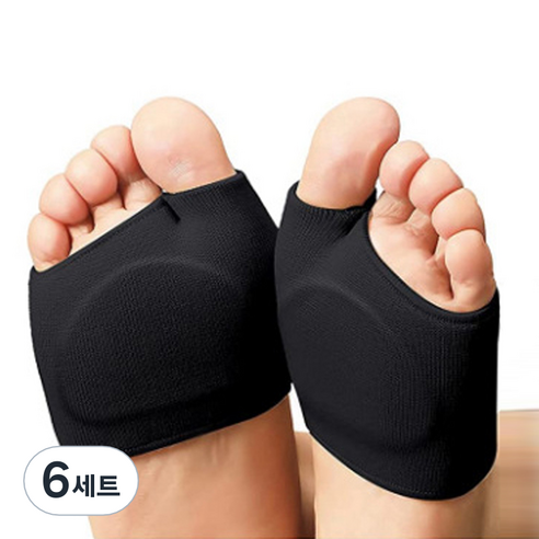 클레어라 발바닥 실리콘 보호 패드 좌우 세트 블랙 S, 6세트
