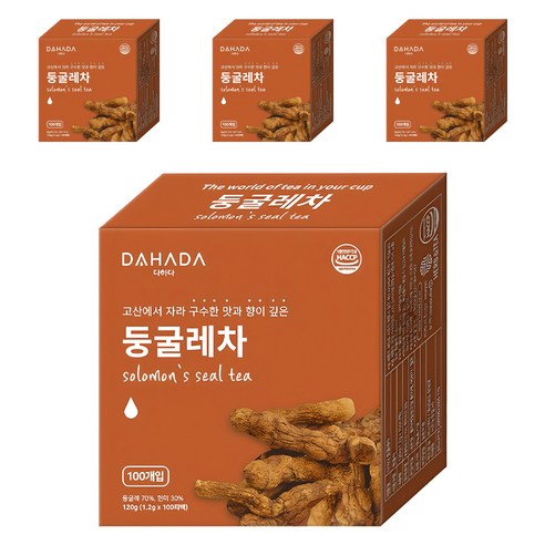 다하다 둥굴레차, 1.2g, 100개입, 4개