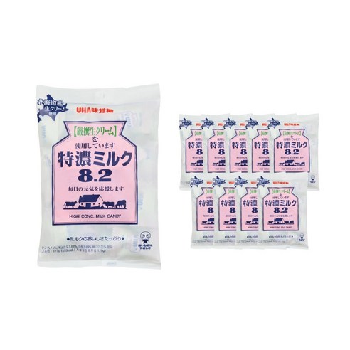 UHA 미카쿠도 토쿠노 밀크 캔디, 115g, 10개입