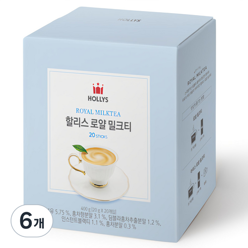 할리스 로얄 밀크티 분말, 20g, 20개입, 6개