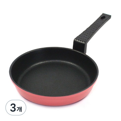 키친아트 본 핑크 원형에그팬 (16cm), 3개, 16cm
