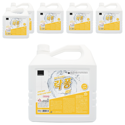 락퐁 욕실 청소세제 레몬향, 4L, 6개