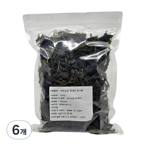 약초보은 국내산 취나물, 100g, 6개