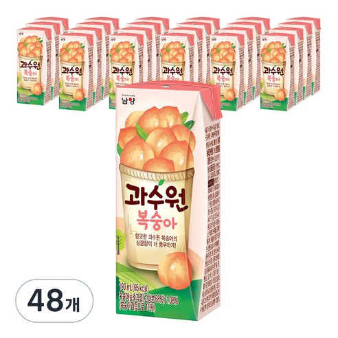 남양유업 과수원 복숭아 음료, 190ml, 48개